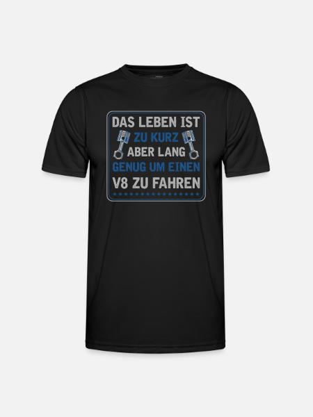 8 Zylinder Tuner Tuning V8 - Männer Funktions-T-Shirt - Schwarz
