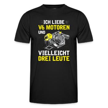 6 Zylinder Tuner Tuning V6 - Männer Funktions-T-Shirt - Schwarz - Vorne - AI Model Male 178 dark (178cm)
