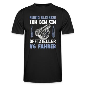 6 Zylinder Tuner Tuning V6 - Männer Funktions-T-Shirt - Schwarz - Vorne - AI Model Male 178 dark (178cm)