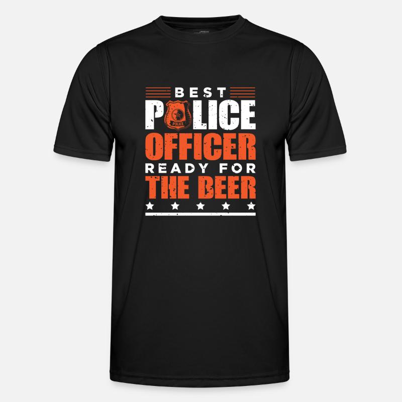 Polizei Polizist Polizeibeamte - Männer Funktions-T-Shirt - Schwarz