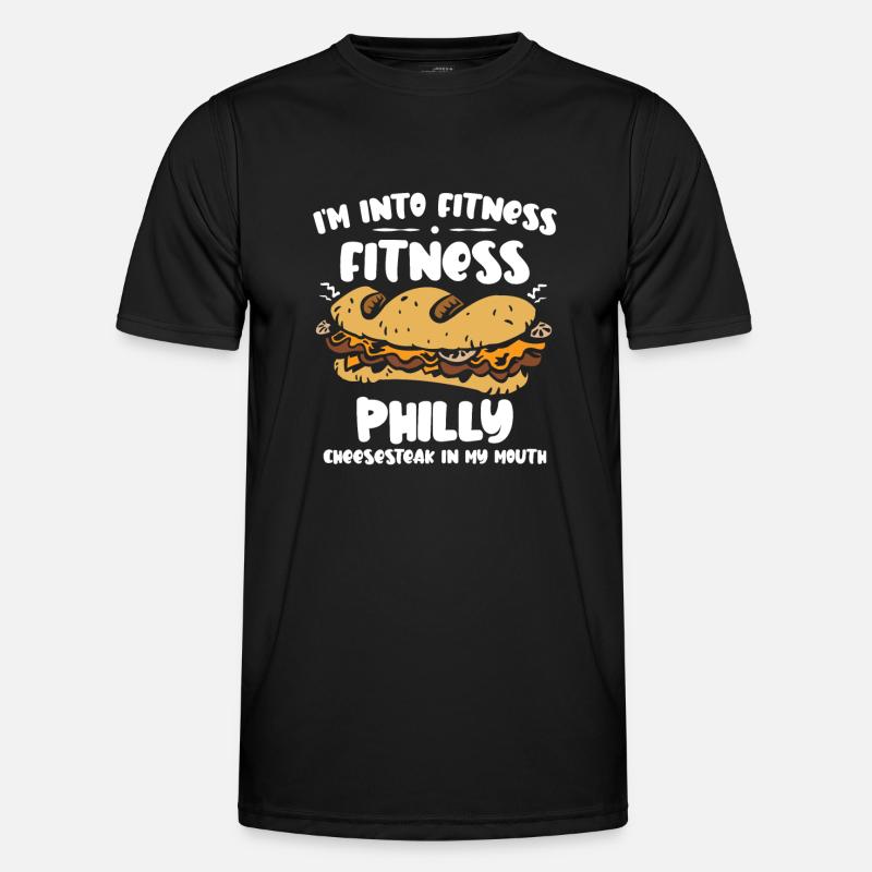 Philly Cheesesteak Sandwich - Männer Funktions-T-Shirt - Schwarz