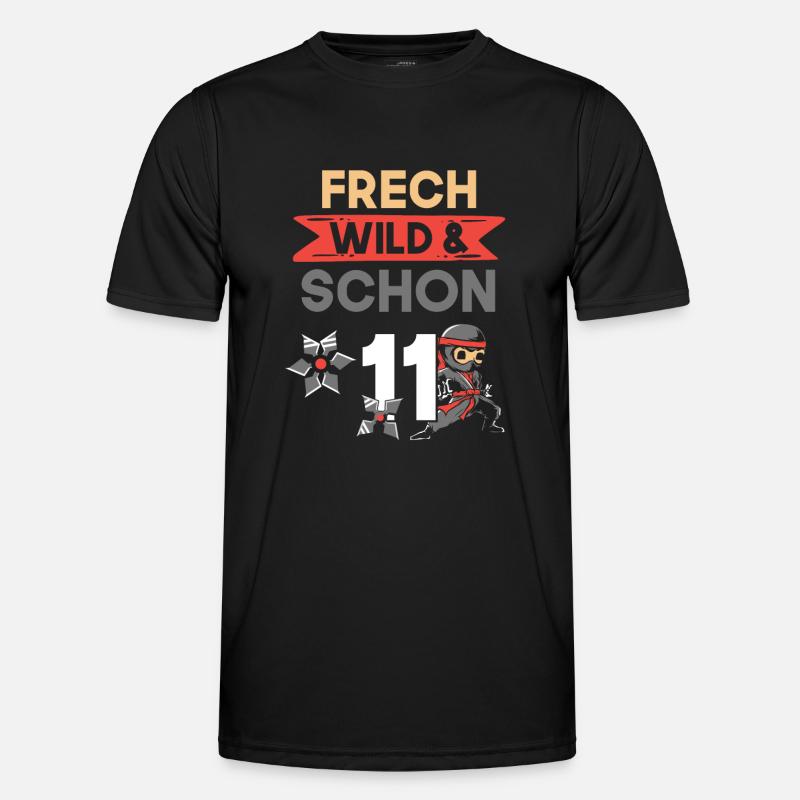11 Jahre Geburtstag Junge Mädchen Ninja Männer Funktions-T-Shirt