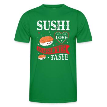 Sushi Japan Essen Sushi-Mahlzeit - Männer Funktions-T-Shirt - Kelly Green - Vorne - AI Model Male 178 dark (178cm)