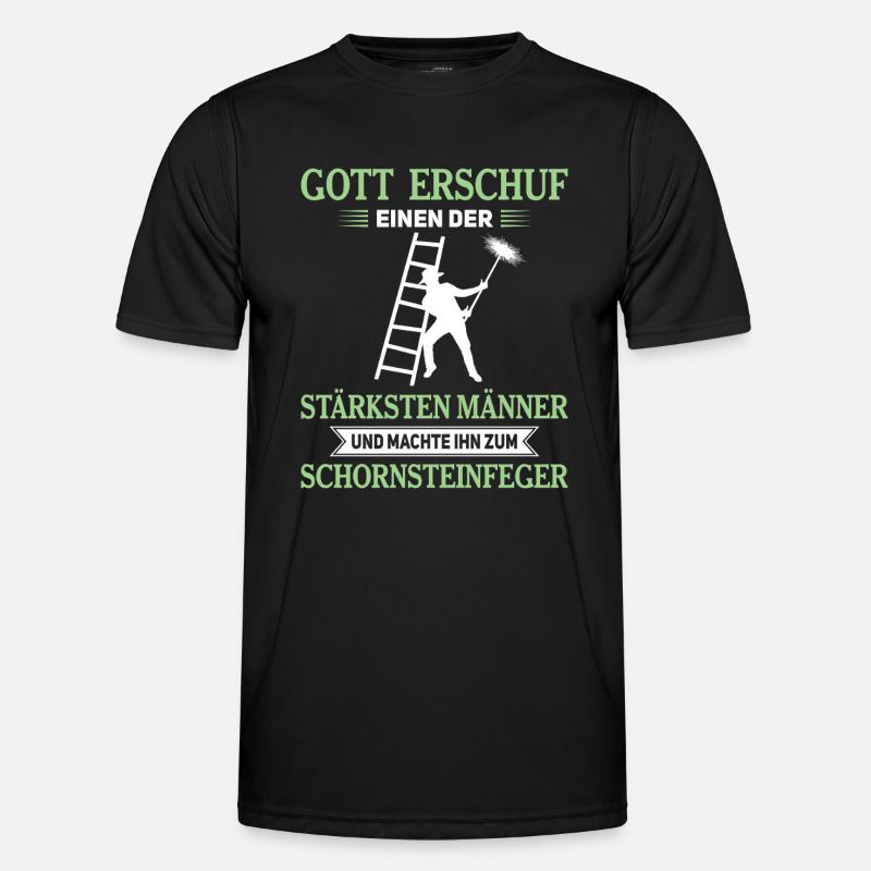 Schornsteinfeger Herren - Männer Funktions-T-Shirt - Schwarz