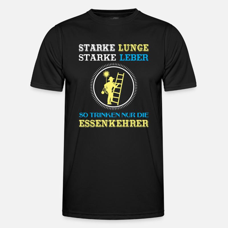 Schornsteinfeger Herren - Männer Funktions-T-Shirt - Schwarz