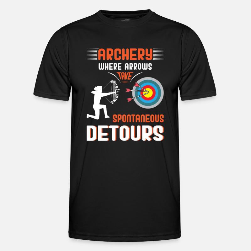 Bogenschießen Bogenschütze - Männer Funktions-T-Shirt - Schwarz
