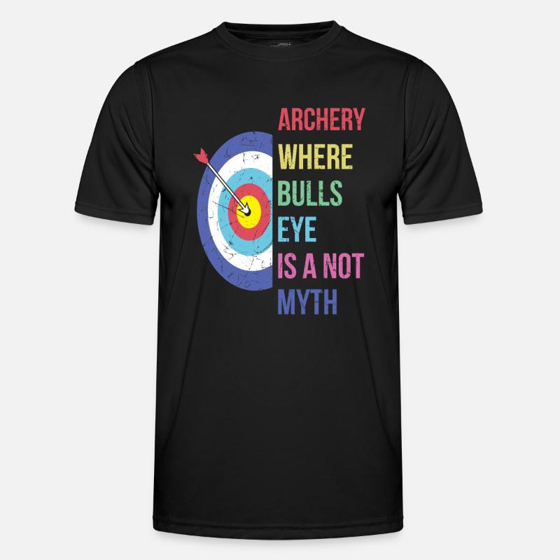 Bogenschießen Bogenschütze - Männer Funktions-T-Shirt - Schwarz