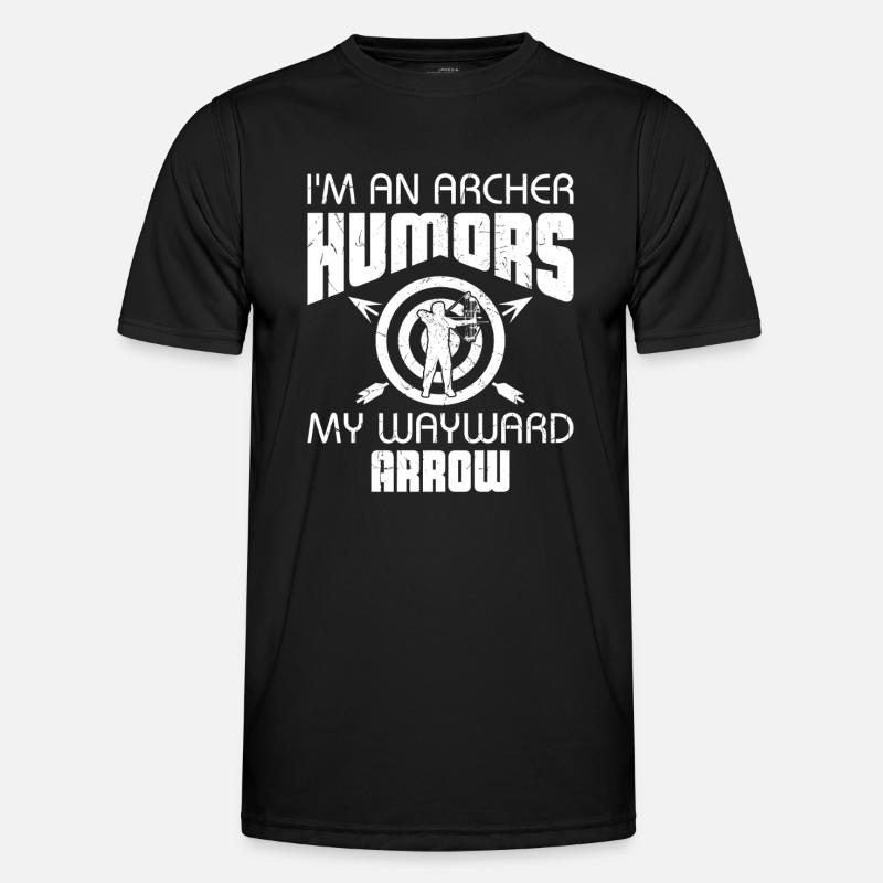 Bogenschießen Bogenschütze - Männer Funktions-T-Shirt - Schwarz