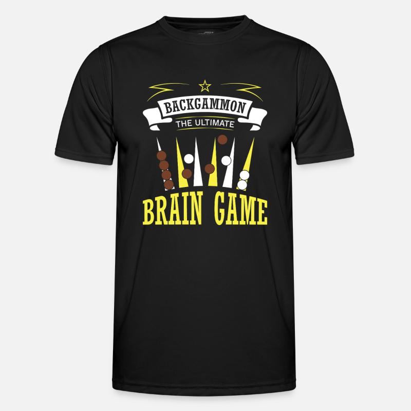 Backgammon Spiel - Männer Funktions-T-Shirt - Schwarz