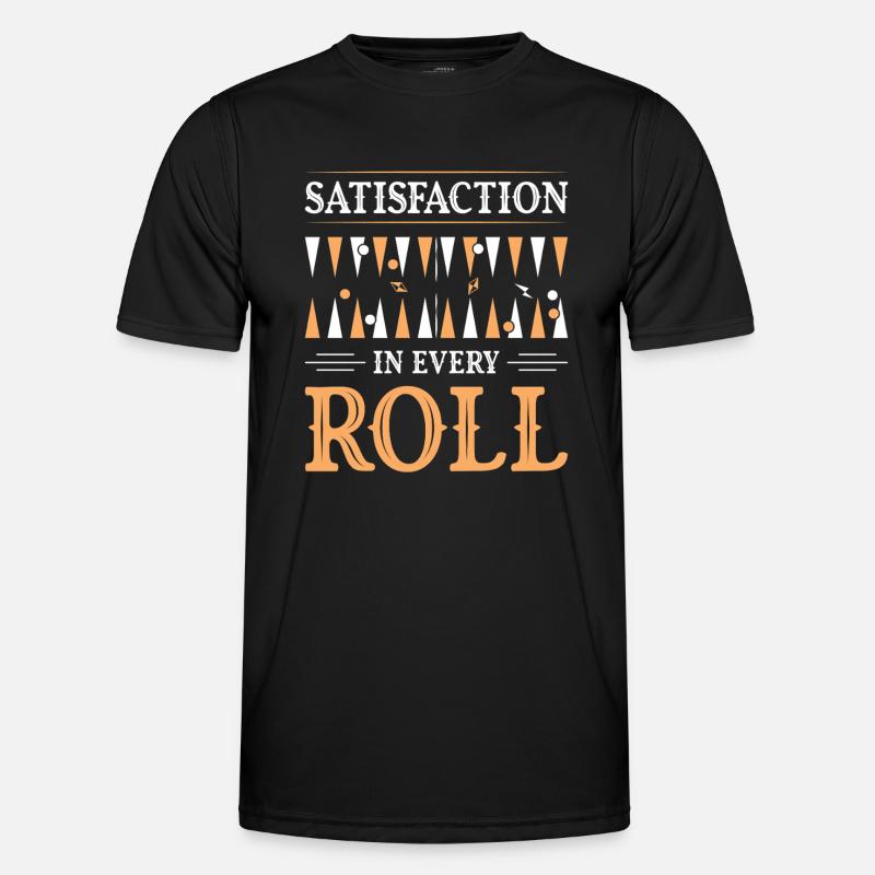 Backgammon Spiel - Männer Funktions-T-Shirt - Schwarz