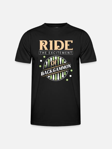 Backgammon Spiel - Männer Funktions-T-Shirt - Schwarz
