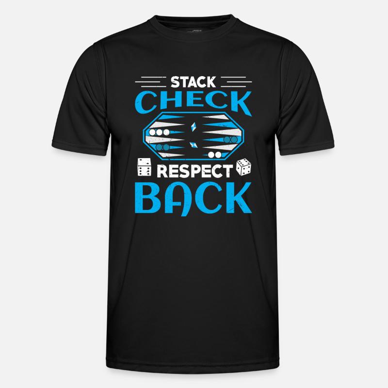Backgammon Spiel - Männer Funktions-T-Shirt - Schwarz