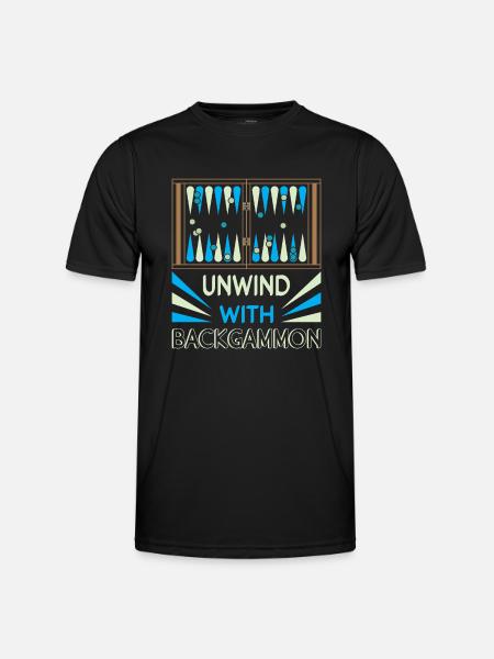 Backgammon Spiel - Männer Funktions-T-Shirt - Schwarz
