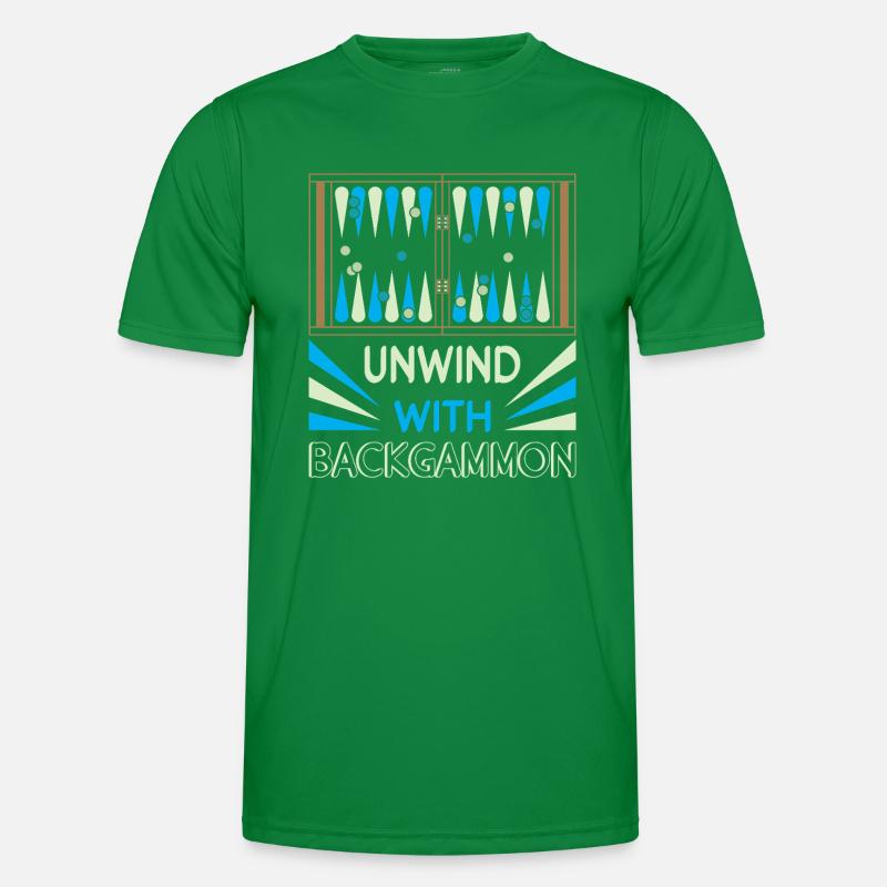 Backgammon Spiel Männer Funktions-T-Shirt
