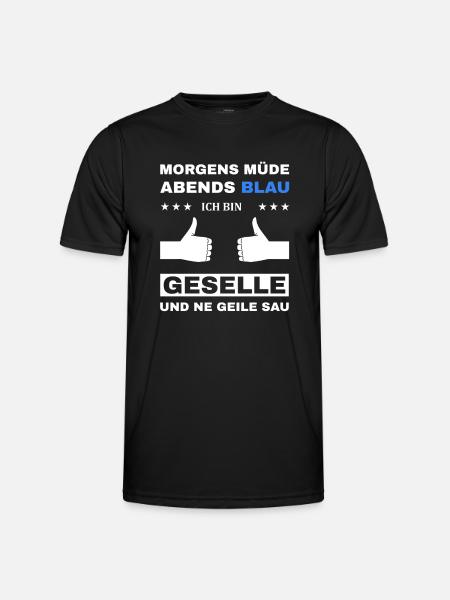 Geselle Facharbeiter Azubi Prüfung - Männer Funktions-T-Shirt - Schwarz
