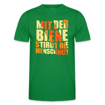 Imker Bienenzüchter Spruch Bienenliebhaber Imkerei - Männer Funktions-T-Shirt - Kelly Green - Vorne - AI Model Male 178 dark (178cm)