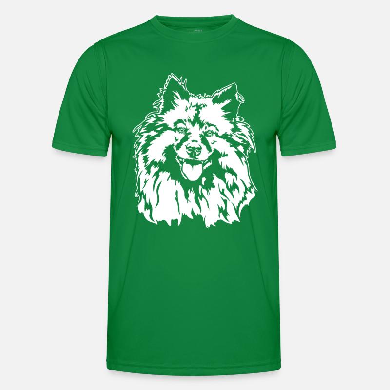 Wolfsspitz Keeshond Hundeportrait Hunde Wilsigns Männer Funktions-T-Shirt