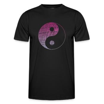 yin yang - Männer Funktions-T-Shirt - Schwarz - Vorne - AI Model Male 178 dark (178cm)