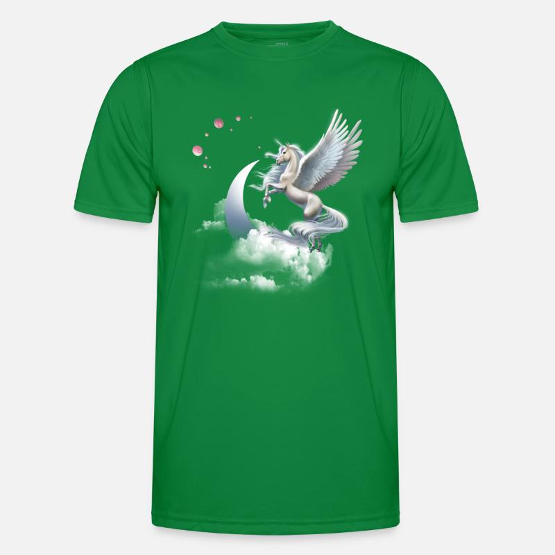 Einhorn oder Pegasus Fliegendes Pferd Männer Funktions-T-Shirt