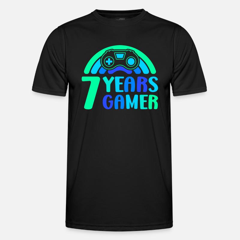 7. Geburtstag Junge 7 Jahre Controller Gaming Männer Funktions-T-Shirt