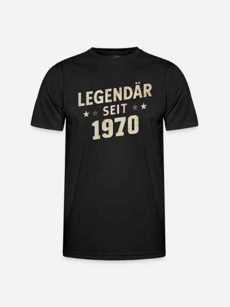 Legendär Seit 1970 - Männer Funktions-T-Shirt - Schwarz