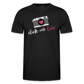 fotograf fotografieren fotokamera spiegelreflex - Männer Funktions-T-Shirt - Schwarz - Vorne - AI Model Male 178 dark (178cm)