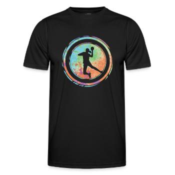 Handball Player Handball Player Handball Player - Men's Functional T-Shirt - black - Front - AI Model Male 178 dark (178cm)