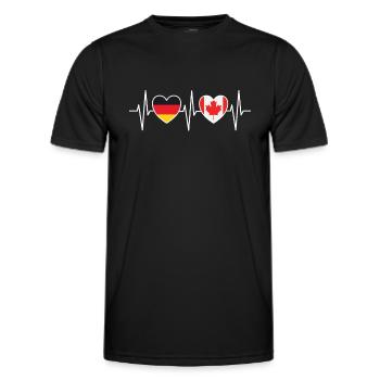 Allemagne Canada Germany Canada Cadeau 1124 - T-shirt sport Homme - noir - Devant - AI Model Male 178 dark (178cm)