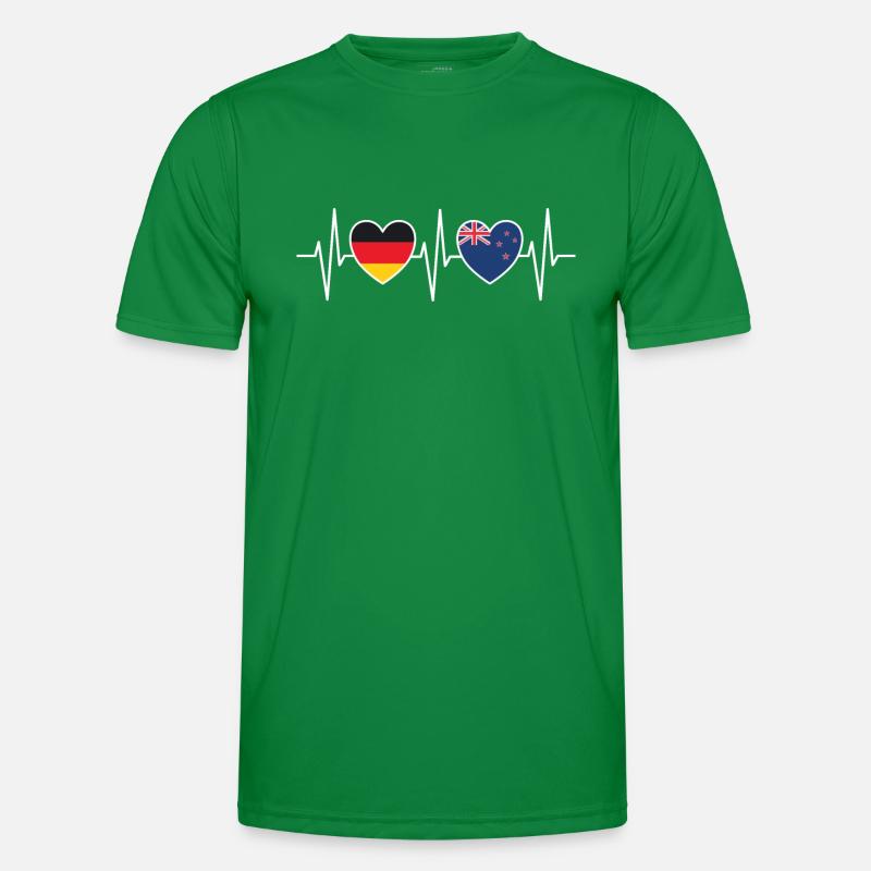 Deutschland Neuseeland Germany Geschenk 1178 Männer Funktions-T-Shirt