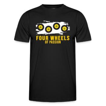 Traktor Traktorfahrer "Traktorreifen" - Männer Funktions-T-Shirt - Schwarz - Vorne - AI Model Male 178 dark (178cm)