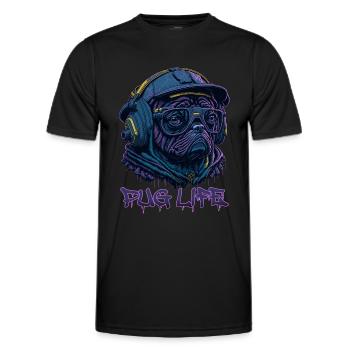 Pug Life - Männer Funktions-T-Shirt - Schwarz - Vorne - AI Model Male 178 dark (178cm)