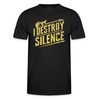 I Destroy Silence - Männer Funktions-T-Shirt - Schwarz - Vorne - AI Model Male 178 dark (178cm)