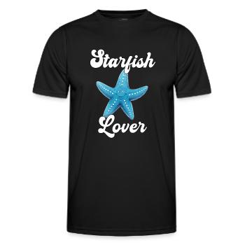 Starfish Lover - Seestern - Männer Funktions-T-Shirt - Schwarz - Vorne - AI Model Male 178 dark (178cm)