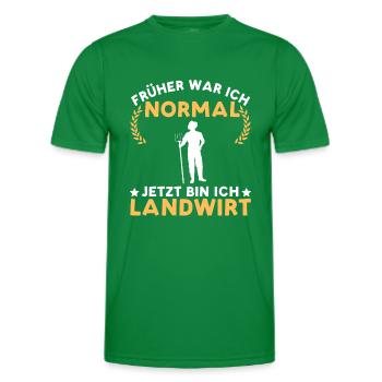 Früher War Ich Normal Jetzt Bin Ich Landwirt - Männer Funktions-T-Shirt - Kelly Green - Vorne - AI Model Male 178 dark (178cm)