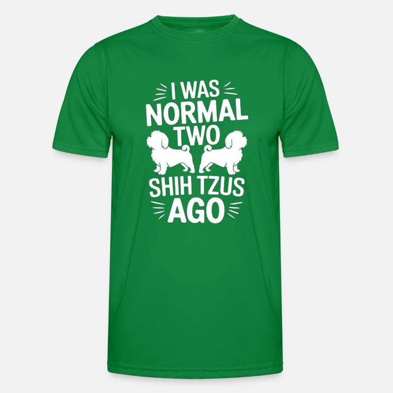 I Was Normal Two Shih Tzus Ago Männer Funktions-T-Shirt