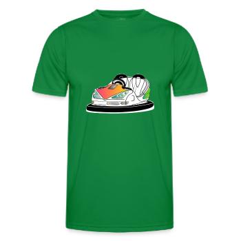 Voiture tamponneuse Bumpr Fairground Ride Kirm - T-shirt sport Homme - vert - Devant - AI Model Male 178 dark (178cm)