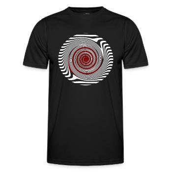 rotes Mandala Spiralen Muster Schnecke - Männer Funktions-T-Shirt - Schwarz - Vorne - AI Model Male 178 dark (178cm)