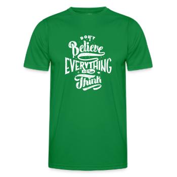 DENKE GLAUBE GLAUBEN DENKEN WITZE SPRÜCHE MOTIV - Männer Funktions-T-Shirt - Kelly Green - Vorne - AI Model Male 178 dark (178cm)