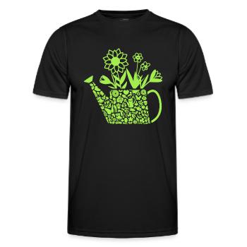 Garden Florist Gardener Girl Ladies Gardener - Men's Functional T-Shirt - black - Front - AI Model Male 178 dark (178cm)