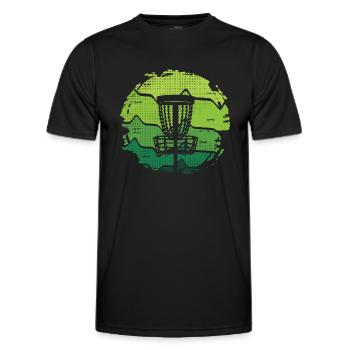 Disc Golf Spieler Frisbee Friesbeesport Discgolf - Männer Funktions-T-Shirt - Schwarz - Vorne - AI Model Male 178 dark (178cm)