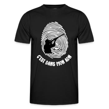 dans mon adn - T-shirt sport Homme - noir - Devant - AI Model Male 178 dark (178cm)