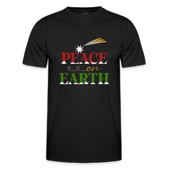 Peace on Earth - Men's Functional T-Shirt - black - Front - AI Model Male 178 dark (178cm)