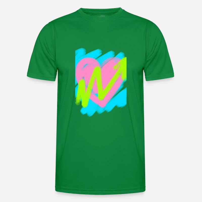 Herz mit Marker Männer Funktions-T-Shirt