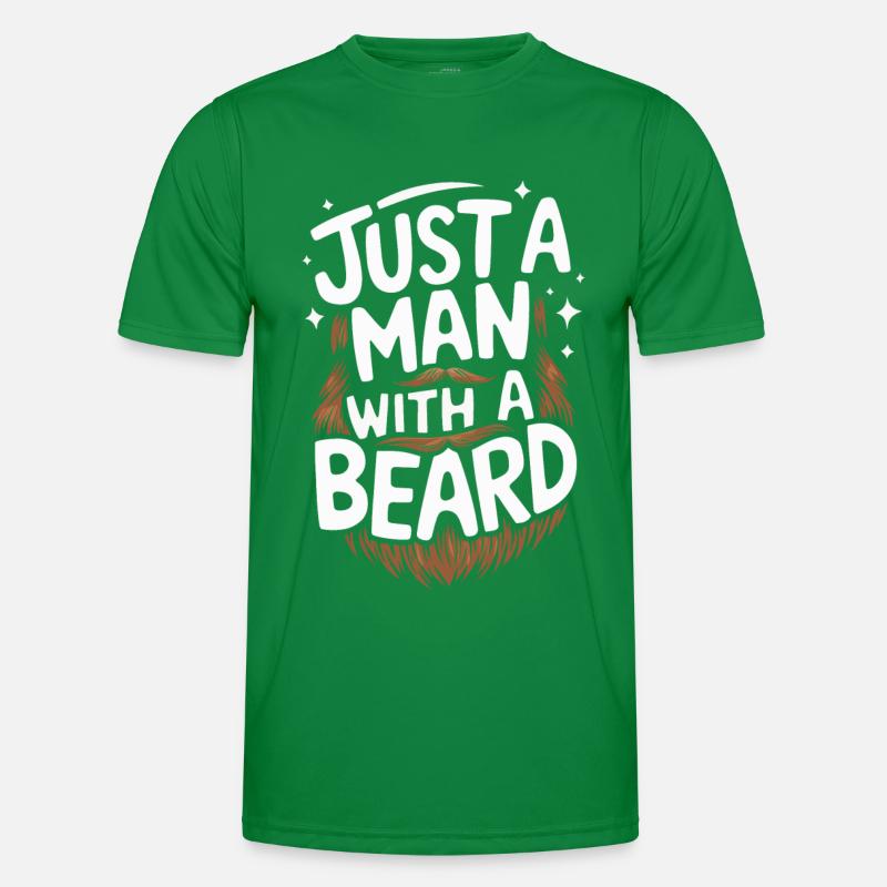 Bart Schnurrbart Bärtige Männer Männer Funktions-T-Shirt