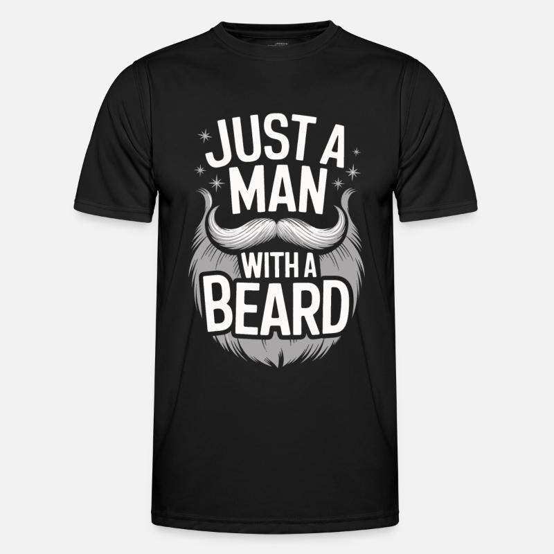 Beard Mustache Bearded Men - Men's Functional T-Shirt - black