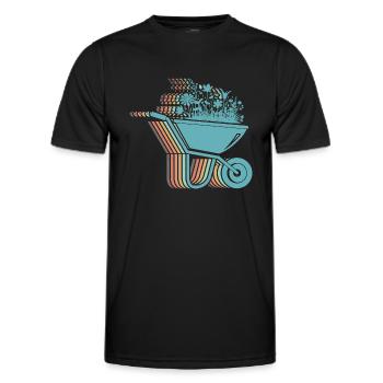 garden, hobby gardener, florist, gardener, gardener - Men's Functional T-Shirt - black - Front - AI Model Male 178 dark (178cm)