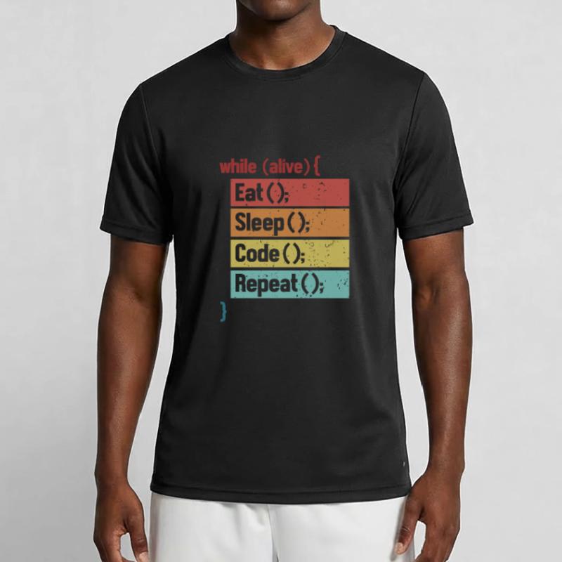 Eat Sleep Code Repeat Software Engineer Coder T-shirt sport Homme