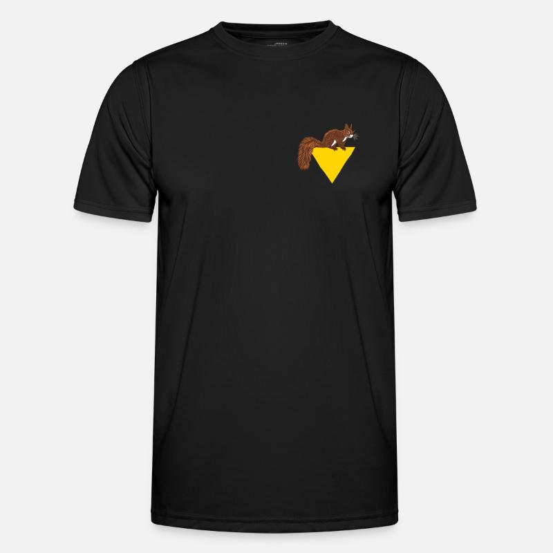 Squirrel Logo Emblem Grauhörnchen Squirrel - Männer Funktions-T-Shirt - Schwarz