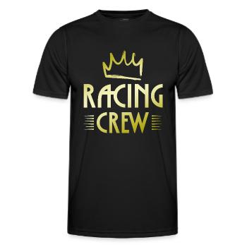 Racing Crew - Männer Funktions-T-Shirt - Schwarz - Vorne - AI Model Male 178 dark (178cm)