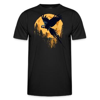 Perroquet Oiseau Ara Nature sauvage - T-shirt sport Homme - noir - Devant - AI Model Male 178 dark (178cm)